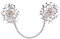 VALICLUD Women Sweater Clip Pearls Cardigan Link Buckle Collar Clip Sweaters Connection Brooch