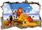 Wandtattoo König der Löwen Simba Dschungel 3d zerschlagen Wandaufkleber Poster Vinyl Kunst