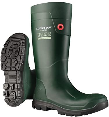 Dunlop Sports Field Pro - Stivali alti al ginocchio, verde, 42 EU