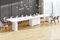 Design Esstisch HEK-111 Weiß Hochglanz ausziehbar XXL 180 cm bis 468 cm Esszimmertisch für 16 Personen Kitchentable Funktionstisch Ausziehtisch Esszimmer Tisch Esszimmermöbel
