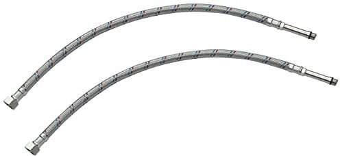 AERZETIX - C51115 - Satz von 2 Flexible verschraubung weiblich 3/8'' - männlich M10 küchenbecken monoblock - länge 500mm - flexible verbindung für mischbatterien - flexibel schlauchleitungen sanitär