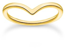 THOMAS SABO Ring V-Form gold 925 Sterlingsilber, 750 Gelbgold Vergoldung