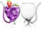 TINGJUNN 2-teiliges Set aus kreativen Weingläsern mit Strohhalmen, 277 ml, Cocktailgläser für Saft, Wein, geeignet für Zuhause, Party, Bar, Club.