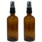 This Trade - 100ml Amber glass spray bottles, tamper evident atomiser spray cap and cover. Essential oils, aromatherapy, travel bottles, mist sprayer, funnel, labels, pipettes (2)