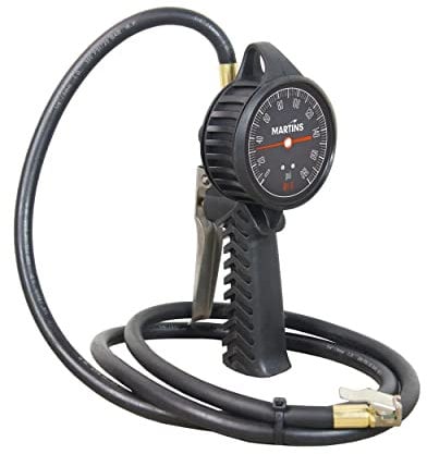 Flate Mate Handheld Analog Tire Inflator with 6 ft Rubber Hose – Compact Tire Inflator for Automotive, Cars, Motorbikes, Bicycle – 174 PSI with LED Display Monitor