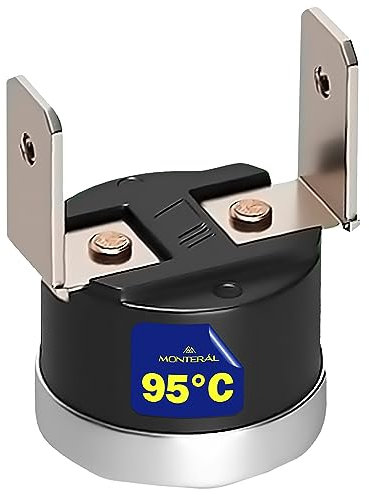 Termostato con Distacco Fisso NC Limitatore di Temperatura 95°C Faston Verticali 6,3 mm Garanzia di 10 Anni - MONTERAL