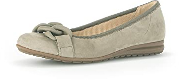Gabor Damen Klassische Ballerinas, Frauen Flats,Moderate Mehrweite (G),Halbschuhe,Sommerschuhe,Slipper,Ballet-Flats,Schilf (Uni),37.5 EU / 4.5 UK