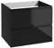 .Deftrans waschbeckenunterschrank hängend mit schubladen schwarz 60 x 50 x 46 cm, waschtischunterschrank, badunterschrank waschbecken wandschrank ohne waschtischplatte