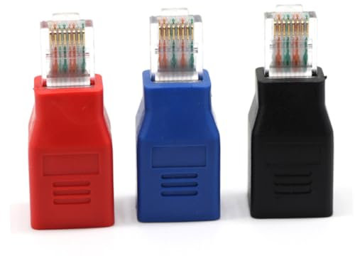BESTonZON stoßverbinder RJ45-Kabelanschlüsse Cat5e-Kabelanschlüsse RJ45-Adapter RJ45- rj45 crimpverbinder Kategorie 5e männlich zu weiblich