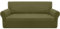 Granbest Strecken Sofabezug 3 Sitzer Superweich Elasthan Sofaüberwurf für Hunde Haustier Couchbezug Möbelschutz mit Elastischen Boden (3 Sitzer, Avocado Grün)
