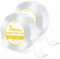 Caianwin 6m Doppelseitiges Klebeband Breites 2cm Extra Stark Double Sided Tape Transparent Nano Tape Ablösbar Doppelseitig Klebeband für Teppich,Zuhause,Auto oder Outdoor(2 Rollen)