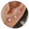 Halora Ohrringe Silber Stecker Ohrstecker Silber Klein Set Damen Herz Ohrringe FüR Mehrere OhrlöCher Silver Zirkonia Earrings for Women
