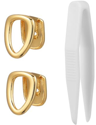 ibasenice 2 Stück Goldzahnkappe Metall Zahngrill Einzelner Mundgrill Hip Hop Rapper Kostüm Party Zubehör