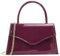 Milisente Clutch Damen Kunstlackleder Abendtache Für Hochzeit Klein Clutches Handtasche Mit Schulterkette (Burgundy Patent)