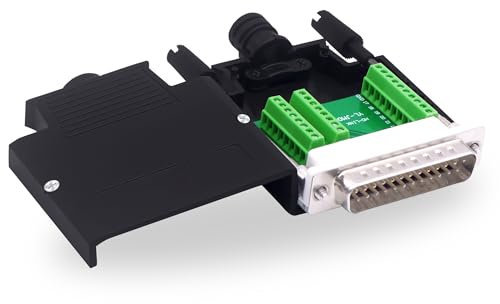 YARCHONN DB25 Lötloser Stecker Breakout Board RS232 D-SUB 25 Pin Serieller Adapter Klemmenblock mit Fall (Stecker)
