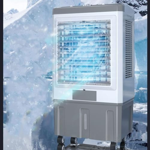 GWFBLID Climatiseur Mobile avec Double Reservoir Eau Refroidisseur d'air 3en 1 Climatiseur Portableavec 3 Vitesses Minuteur 12H Mode Nuit roulettes 360 Climatiseur Ventilateur pour Chambre à Bureau