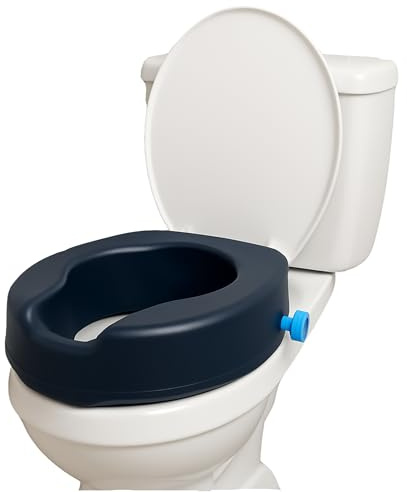 GOVITA - Rialzo WC Morbido 10 cm con Coperchio, Universale, per Anziani e Disabili, Senza Braccioli, Sollevatore WC per Bagno, Sedile Ergonomico, Facile da Pulire