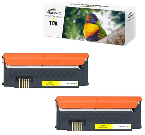 Starlet24 2X 117A Gelb Kompatibel für HP 117A W2072A Gelb Toner | 117A MFP 178nwg 179fwg Toner für Color Laser MFP 178nwg 179fwg 179fnw 150nw 150a 178nw