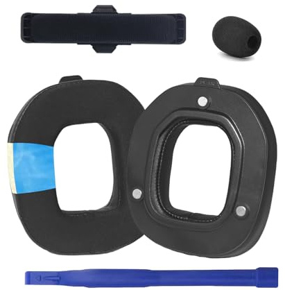 Umvowuxa Kit A50 Gen 4 Mod – Ersatz-Ohrpolster und Kopfbügel, kompatibel mit Astro A50 Gen 4, Gen5, hochdichter geräuschdämpfender Schaumstoff, verbesserter Komfort (Schwarz)
