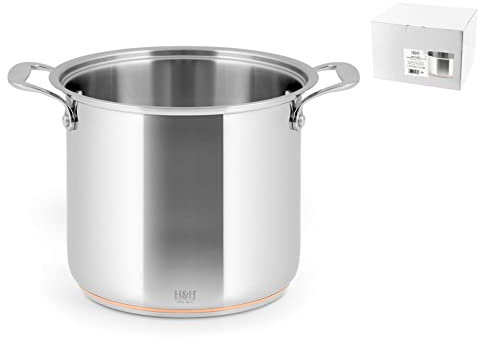 H&H Rame Pentola 2 Manici, Alluminio, Grigio