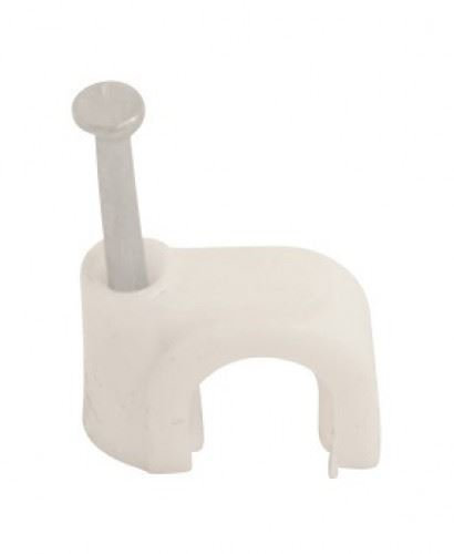 Fort Fasteners Cable Clip Round 3.5mm White Pack of 100
