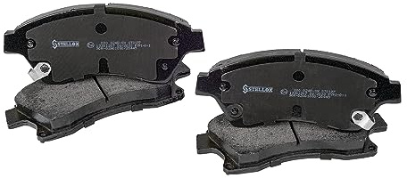 STELLOX 000 024B-SX Bremsbelagsatz, Scheibenbremse (4 Stücke) – mit akustischer Verschleißwarnung – mit Anti-Quietsch-Platte – ECE-R90 Zertifizierung – vier Bremsbeläge pro Set – Für PKW