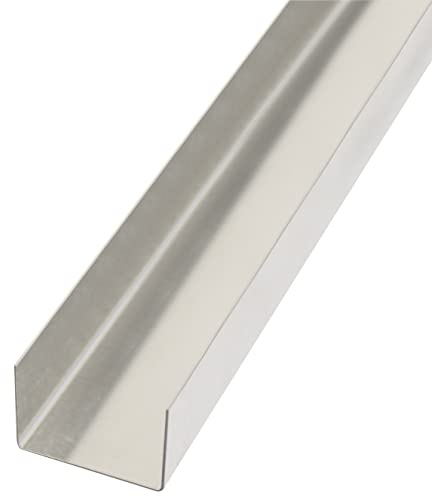 Alberts 462864 Glattblech | gekantet, U-Form | Aluminium, natur | 2000 x 20 x 29 x 20 mm