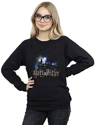 Absolute Cult Hary Potter Women's Hogwarts Castle Sweatshirt Black Small