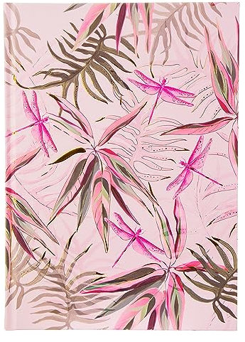 goldbuch 64 241 - Notizbuch DIN A5 Jungle Vibes Dragon Fly im Turnowsky Design, Kladde mit 200 creme Seiten, Papier blanko, mit Kunstdruckpapier Einband, Goldprägung und Lesezeichen, ca. 15 x 22 cm