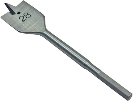Flat Wood Drill Bit Carbon Steel Spade Paddle Bits for Woodworking, Nylon Storage Pouch Included (28mm - 152mm)