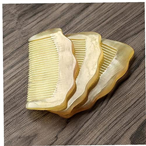 Ruluti 1 stück Handmade Natürliche Schaf Horn Kamm Für Haarmassage Weitzahn Anti-Statik Kopf Massage Haarbürste Kämm Frisur