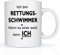 Print-Klex Berufstasse mit Rettungsschwimmer Motiv Bedruckt Rettungsschwimmer Tasse für Beruf Geschenk Kaffeebecher Geschenktasse Teetasse Arbeitstasse Arbeitsbecher mit Druck 330ml Beruf Tasse