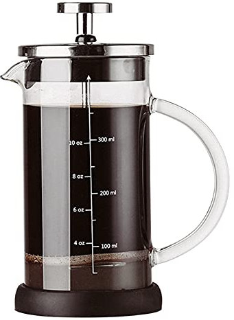 LTLWSH Cafetiere French Press Coffee Maker, Triple Stainless Steel Filter,Cafetiere Coffee Press,Heat Resistant Borosilicate Glass,for Home and Office,350ml