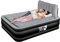 Get Fit Air Bed With Built In Electric Pump - Premium King Airbed - Quick Blow Up Bed With Headboard, 2 Free Inflatable Pillows - Elevated Inflatable Air Mattress For Outdoor, Camping - Black/Grey
