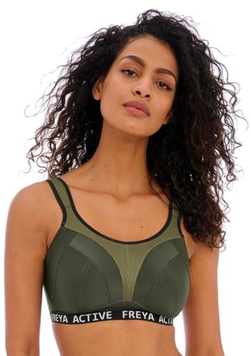 Dynamic Soft Cup Sports Bra Khaki Green 40FF