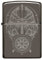 Zippo Sturmfeuerzeug - Modell Wings & Sword - Black Ice Finish mit Photo Image - Nachfüllbar - Wiederverwendbar - Windfestes Design - Geschenkbox - Made in USA