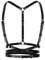 JasGood Punk Leder Body Harness Taillenkette Gürtel Schwarz Brust Ketten Zubehör für Damen und Mädchen