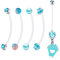 Anicina Piercing de nombril de grossesse en acrylique transparent flexible 14 g 22/25/32/35/38 mm, Acrylique, plastique, Plastique.