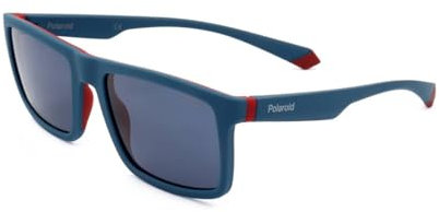 Polaroid Pld 2134/s CLP/C3 TEAL RED Sunglasses Men's Acetate, Standard, 56