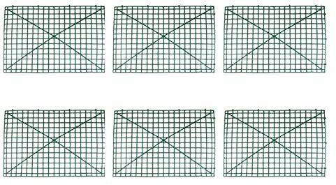 Kisbeibi Lot de 6 panneaux de grille de fleurs artificielles, cadre mural en plastique pour décoration de fête, mariage, arrangement floral (40 x 60 cm)