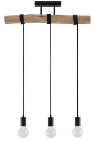 Lindby Pendelleuchte Amilia (Modern) aus Holz (3 flammig, E27) - Hängeleuchte Esstischlampe Hängelampe Wohnzimmerleuchte