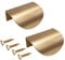 Oneyijun 2 Pcs Leaf Shape Cabinet Drawer Wardrobe Door Brass Gold DecorativeFurniture Pulls Handles Kitchen Door Drawer Pull Knobs with Screws for Bathroom Bedroom (60mm Style2)