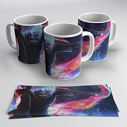 newseny Tokyo Ghoul Anime Tasse - Ken Kaneki | Keramik 355ml (Ken Kaneki-Regenbogen)