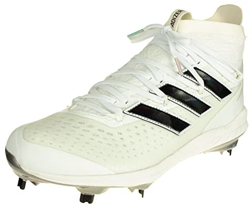 adidas Men's Adizero Afterburner 8 NWV TPU Baseball Cleats, White/Iridescent, 8.5