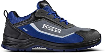 sparco, Industrial Shoe Unisex Adulto, Grigio Scuro-Azzurro, 43 EU