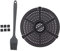 Griglia di Ricambio per Friggitrice Ad Aria da 16 Cm Padella per Friggitrice in Acciaio Inossidabile con Spazzola per Olio per Cucina, Rotonda, Lavabile in Lavastoviglie