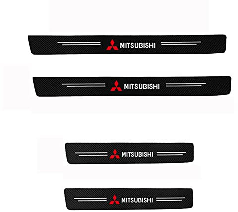 JJRY 4 Stück Auto Einstiegsleisten Trittschutz für Mitsubishi ASX Outlander 3 XL l200 EX10 Autotürstufen Aufkleber Kratzpad Innenausstattung Zubehör