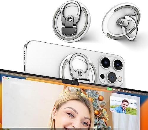 PROfezzion Metal Continuity Camera Mount for Mac Notebooks & Laptops, Compatible with MacBook, MacBook Pro & Air (2017 & Later), iPhone 16/15/14/13/12 Phones & Mag-Safe Case