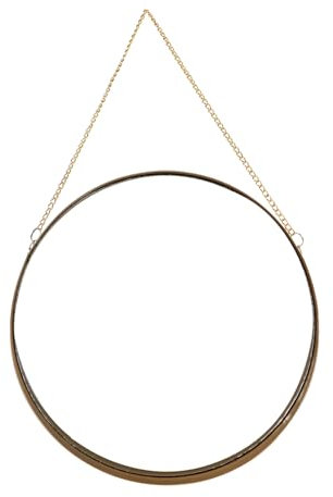 Beavorty 1pièce Miroir Mural Décoratif Fer Doré Miroir Suspendu pour Salle De Bain Coiffeuse Et Salon Élégance Moderne Et Finition Soignée