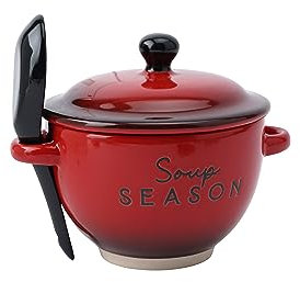 CGB Giftware | Snuggle Season 'Soup Season' Soup Bowl with Spoon | Gift Boxed | Autumn | 350ml Capacity | GB07157